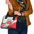 Singapore National Crest Shoulder Handbag with City Skyline and Lion Design