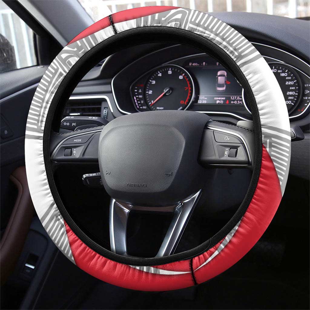 Singapore National Crest Steering Wheel Cover with City Skyline and Lion Design