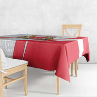 Singapore National Crest Tablecloth with City Skyline and Lion Design
