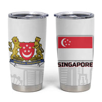 Singapore National Crest Tumbler Cup with City Skyline and Lion Design