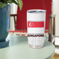 Singapore National Crest Tumbler Cup with City Skyline and Lion Design