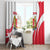 Singapore National Crest Window Curtain with City Skyline and Lion Design