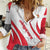 Singapore National Crest Women Casual Shirt with City Skyline and Lion Design
