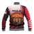 Singapore Lion Baseball Jacket with Sunset Marina Bay Design and National Flag