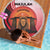 Singapore Lion Beach Blanket with Sunset Marina Bay Design and National Flag