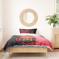 Singapore Lion Bedding Set with Sunset Marina Bay Design and National Flag
