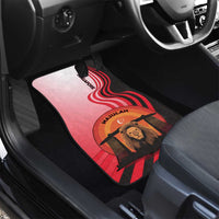 Singapore Lion Car Mats with Sunset Marina Bay Design and National Flag