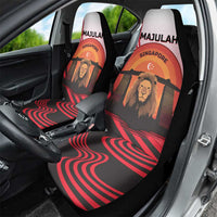 Singapore Lion Car Seat Cover with Sunset Marina Bay Design and National Flag