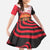 Singapore Lion Family Matching Summer Maxi Dress and Hawaiian Shirt with Sunset Marina Bay Design and National Flag