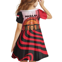 Singapore Lion Family Matching Summer Maxi Dress and Hawaiian Shirt with Sunset Marina Bay Design and National Flag