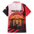 Singapore Lion Family Matching Summer Maxi Dress and Hawaiian Shirt with Sunset Marina Bay Design and National Flag