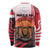 Singapore Lion Long Sleeve Shirt with Sunset Marina Bay Design and National Flag