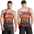 Singapore Lion Men Tank Top with Sunset Marina Bay Design and National Flag