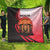 Singapore Lion Quilt with Sunset Marina Bay Design and National Flag
