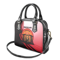 Singapore Lion Shoulder Handbag with Sunset Marina Bay Design and National Flag