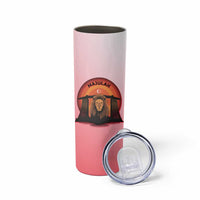 Singapore Lion Skinny Tumbler with Sunset Marina Bay Design and National Flag