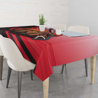 Singapore Lion Tablecloth with Sunset Marina Bay Design and National Flag