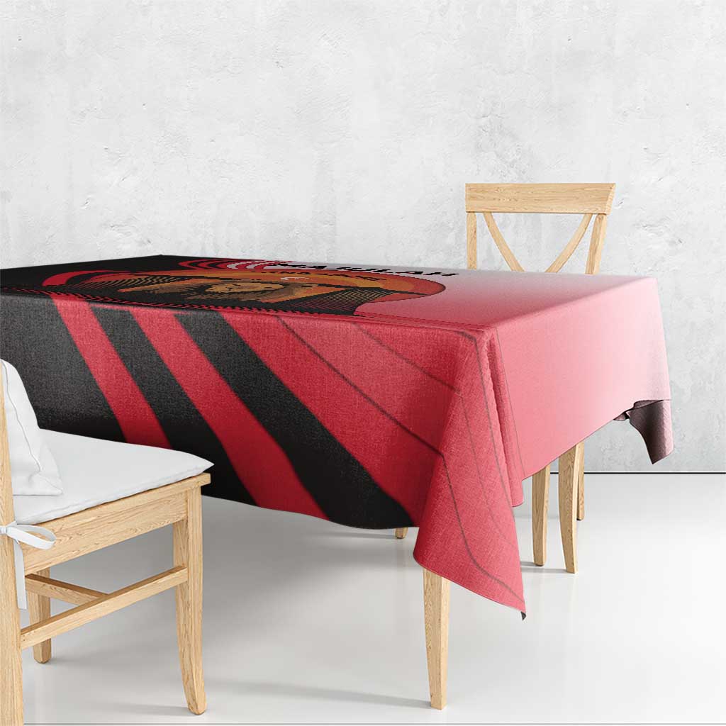 Singapore Lion Tablecloth with Sunset Marina Bay Design and National Flag