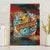Singapore Merlion Canvas Wall Art with Graffiti Art Style and National Flag