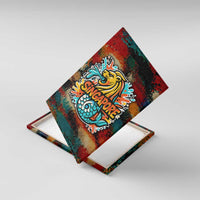 Singapore Merlion Canvas Wall Art with Graffiti Art Style and National Flag