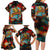 Singapore Merlion Family Matching Long Sleeve Bodycon Dress and Hawaiian Shirt with Graffiti Art Style and National Flag