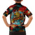 Singapore Merlion Family Matching Puletasi and Hawaiian Shirt with Graffiti Art Style and National Flag