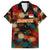 Singapore Merlion Hawaiian Shirt with Graffiti Art Style and National Flag