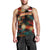 Singapore Merlion Men Tank Top with Graffiti Art Style and National Flag