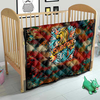 Singapore Merlion Quilt with Graffiti Art Style and National Flag