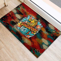 Singapore Merlion Rubber Doormat with Graffiti Art Style and National Flag