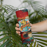 Singapore Merlion Skinny Tumbler with Graffiti Art Style and National Flag