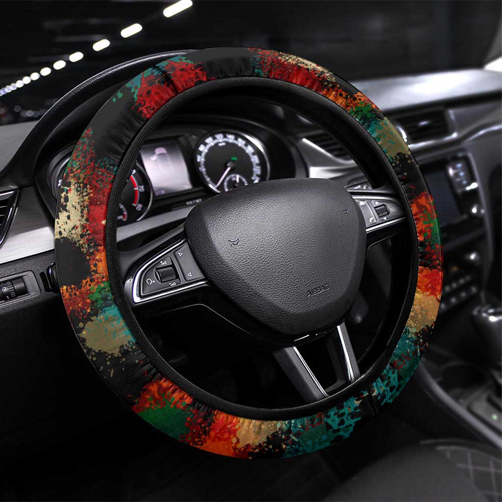Singapore Merlion Steering Wheel Cover with Graffiti Art Style and National Flag