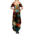 Singapore Merlion Summer Maxi Dress with Graffiti Art Style and National Flag
