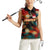 Singapore Merlion Women Sleeveless Polo Shirt with Graffiti Art Style and National Flag