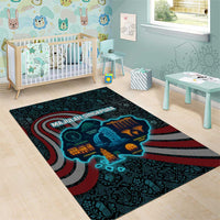 Singapore Area Rug with National Icons and Majulah Singapura Script