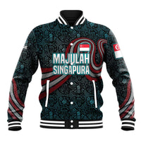 Singapore Baseball Jacket with National Icons and Majulah Singapura Script