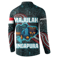 Singapore Button Sweatshirt with National Icons and Majulah Singapura Script