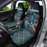 Singapore Car Seat Cover with National Icons and Majulah Singapura Script