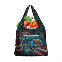 Singapore Grocery Bag with National Icons and Majulah Singapura Script