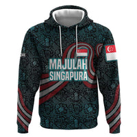 Singapore Hoodie with National Icons and Majulah Singapura Script