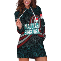 Singapore Hoodie Dress with National Icons and Majulah Singapura Script
