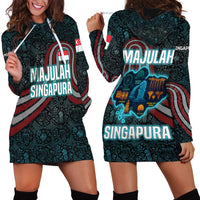 Singapore Hoodie Dress with National Icons and Majulah Singapura Script