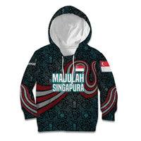 Singapore Kid Hoodie with National Icons and Majulah Singapura Script