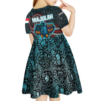 Singapore Kid Short Sleeve Dress with National Icons and Majulah Singapura Script