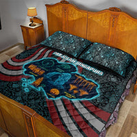 Singapore Quilt Bed Set with National Icons and Majulah Singapura Script