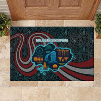 Singapore Rubber Doormat with National Icons and Majulah Singapura Script