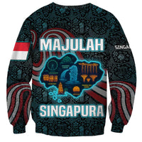 Singapore Sweatshirt with National Icons and Majulah Singapura Script