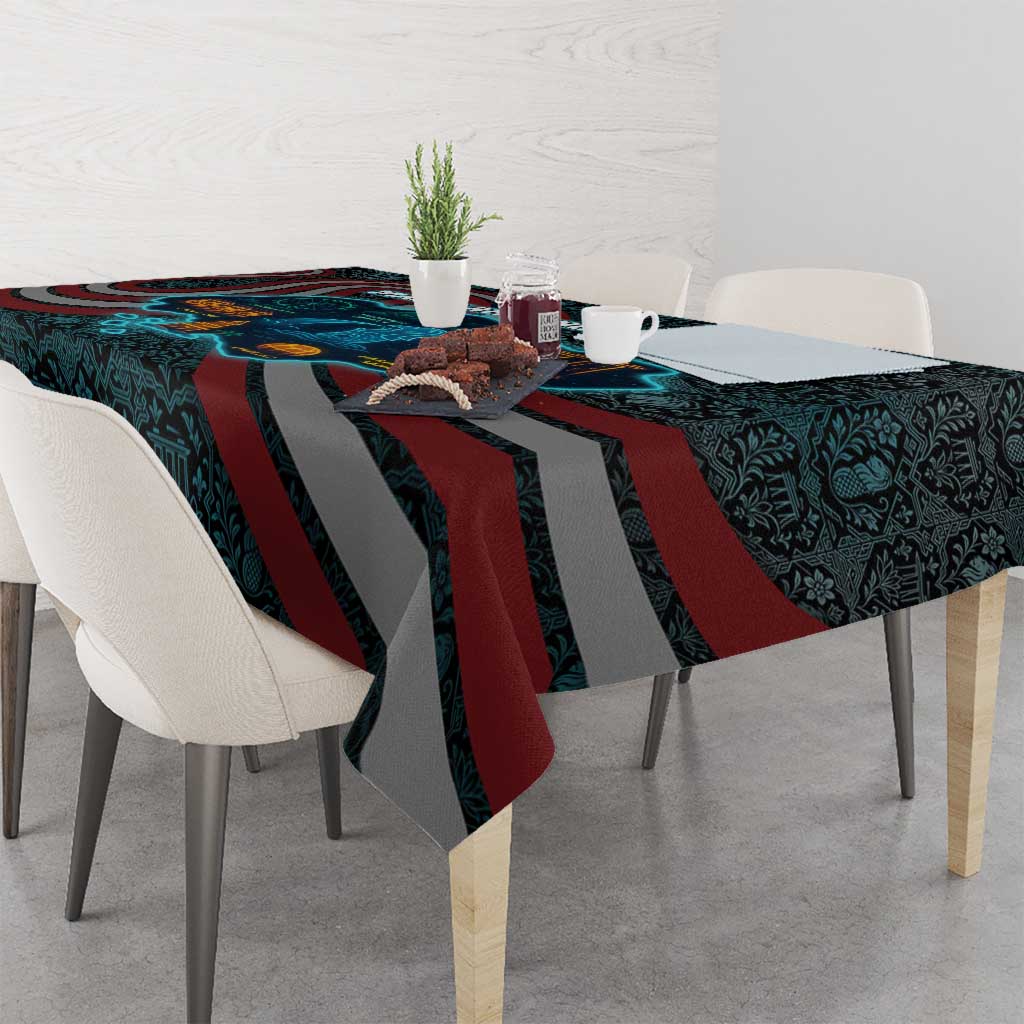 Singapore Tablecloth with National Icons and Majulah Singapura Script