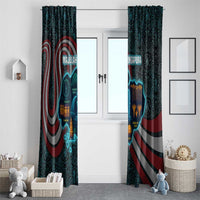 Singapore Window Curtain with National Icons and Majulah Singapura Script