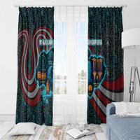 Singapore Window Curtain with National Icons and Majulah Singapura Script